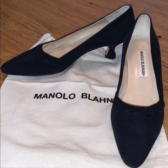 dark navy kitten heel shoes